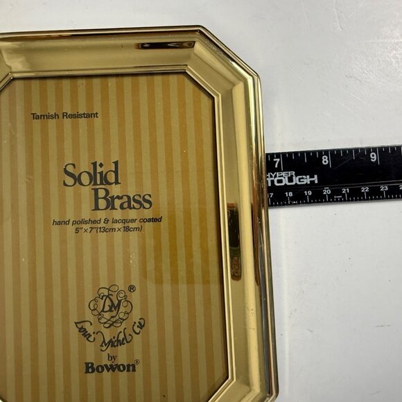 Bowon Solid Brass Picture Frame Octagon Photo Holder Polished Lacquer Coat 5"x7" - Picture 7 of 15